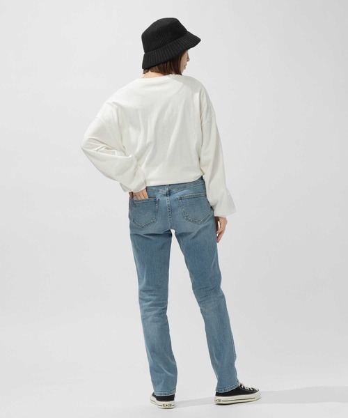 BACK NUMBER（バックナンバー）の「BACK NUMBER(バックナンバー)テーパードストレートデニム（デニムパンツ・レディース・ダークインディゴブルー/ライトインディゴブルー・S/M/XS/L）」の8枚目の写真