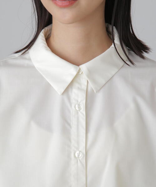 FREE'S MART（フリーズマート）の「◆裾ドロストカッティングショート丈シャツ（シャツ/ブラウス・レディース・ブラック/ブルー/ホワイト・FREE）」の14枚目の写真