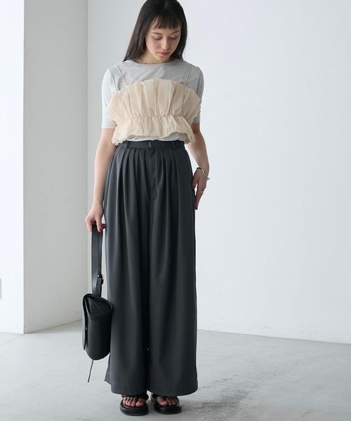 forksy.】フリルビスチェSET半袖Tシャツ forksy.│MONO-MART