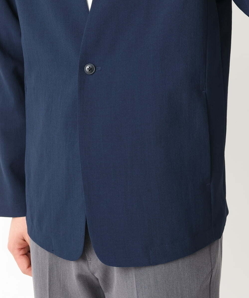 a.v.v（アーヴェヴェ）の「【シワになりにくい】リライトノーカラージャケット（セットアップ可）（ノーカラージャケット・メンズ・ネイビー/ダークグレー・46/48/50）」の8枚目の写真