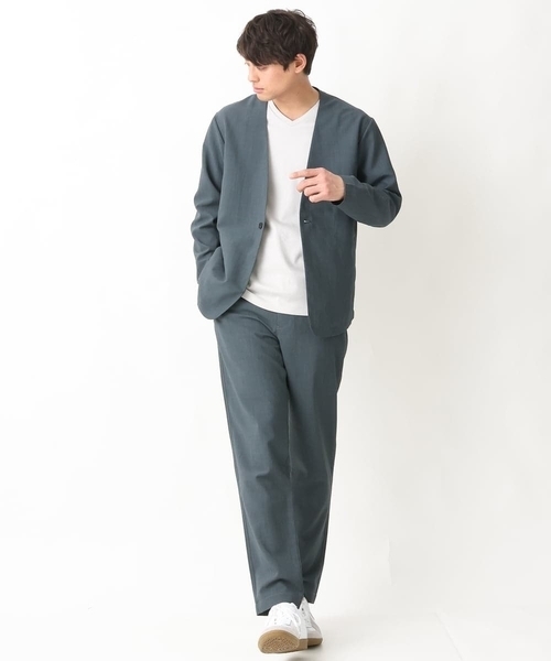 a.v.v（アーヴェヴェ）の「【シワになりにくい】リライトノーカラージャケット（セットアップ可）（ノーカラージャケット・メンズ・ネイビー/ダークグレー・46/48/50）」の17枚目の写真