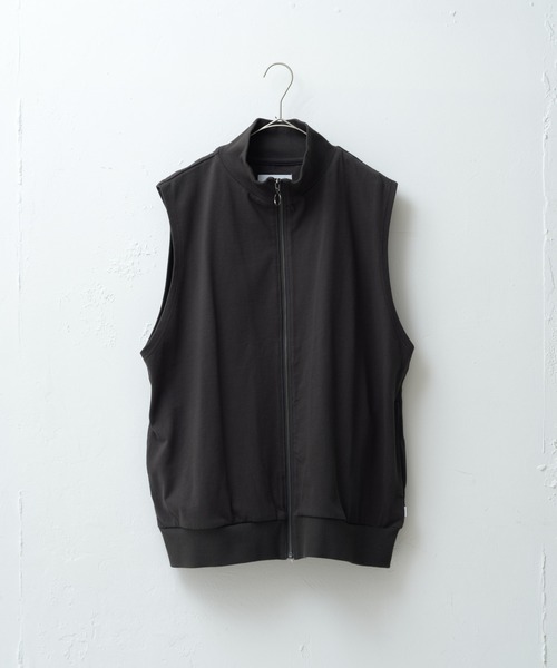 WHIMSIC(ウィムジック)の「【UNISEX/SETUP対応】ヘビーウェイトカットソージップベスト(ベスト・メンズ・チャコールグレー/ブラック・FREE)」の9枚目の写真