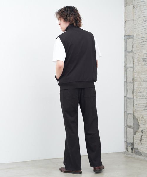 WHIMSIC(ウィムジック)の「【UNISEX/SETUP対応】ヘビーウェイトカットソージップベスト(ベスト・メンズ・チャコールグレー/ブラック・FREE)」の6枚目の写真