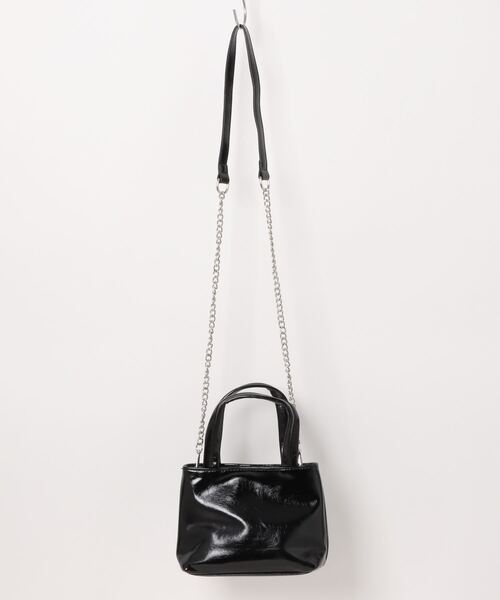 Mignonjour（ミニョンジュール）の「Mignonjour/ミニチェーンショルダーバッグ M2338（ショルダーバッグ・レディース・ブラック/ピンク・FREE）」の3枚目の写真
