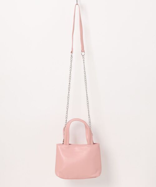 Mignonjour（ミニョンジュール）の「Mignonjour/ミニチェーンショルダーバッグ M2338（ショルダーバッグ・レディース・ブラック/ピンク・FREE）」の4枚目の写真