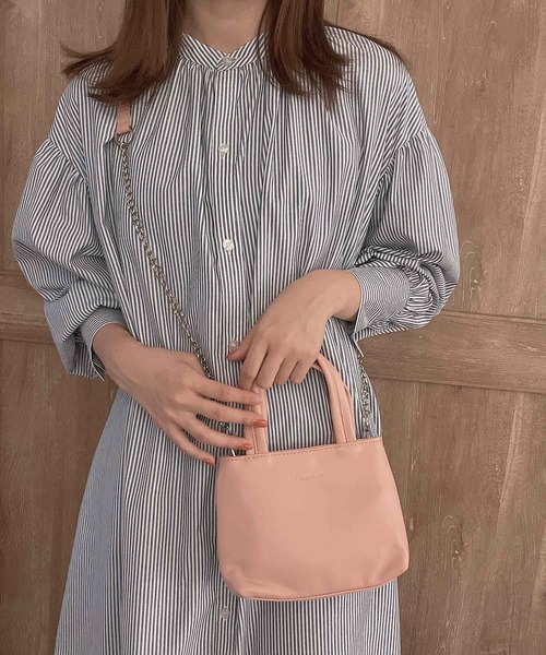 Mignonjour（ミニョンジュール）の「Mignonjour/ミニチェーンショルダーバッグ M2338（ショルダーバッグ・レディース・ブラック/ピンク・FREE）」の11枚目の写真