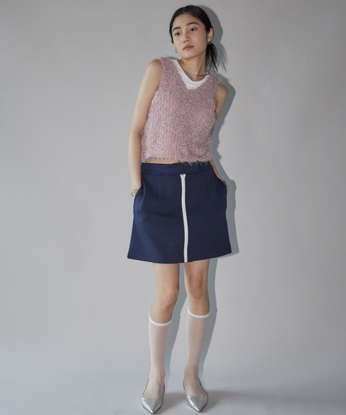 Aunt Marie's（アントマリーズ）の「2WAYシャギーラメニットタンク（タンクトップ・レディース・ブラック/シルバー/ピンク・FREE）」の22枚目の写真