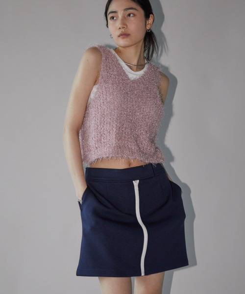 Aunt Marie's（アントマリーズ）の「2WAYシャギーラメニットタンク（タンクトップ・レディース・ブラック/シルバー/ピンク・FREE）」の16枚目の写真