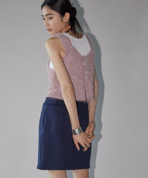 Aunt Marie's（アントマリーズ）の「2WAYシャギーラメニットタンク（タンクトップ・レディース・ブラック/シルバー/ピンク・FREE）」の20枚目の写真