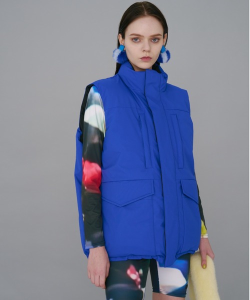 NON TOKYO（ノントーキョー）の「NON TOKYO/ノントーキョー/リバーシブルダウンベスト（ダウンベスト・レディース・ブラック/ブルー/ピンク・1/2）」の3枚目の写真