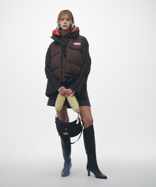 NON TOKYO（ノントーキョー）の「NON TOKYO/ノントーキョー/リバーシブルダウンベスト（ダウンベスト・レディース・ブラック/ブルー/ピンク・1/2）」の5枚目の写真