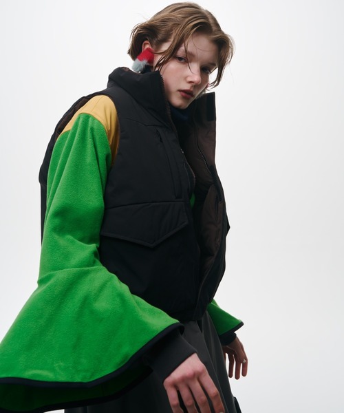 NON TOKYO（ノントーキョー）の「NON TOKYO/ノントーキョー/リバーシブルダウンベスト（ダウンベスト・レディース・ブラック/ブルー/ピンク・1/2）」の8枚目の写真