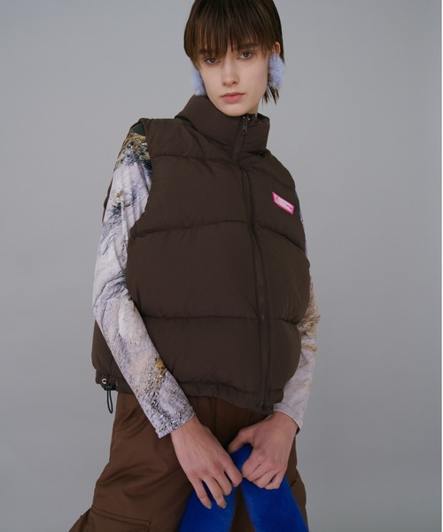 NON TOKYO（ノントーキョー）の「NON TOKYO/ノントーキョー/リバーシブルダウンベスト（ダウンベスト・レディース・ブラック/ブルー/ピンク・1/2）」の10枚目の写真