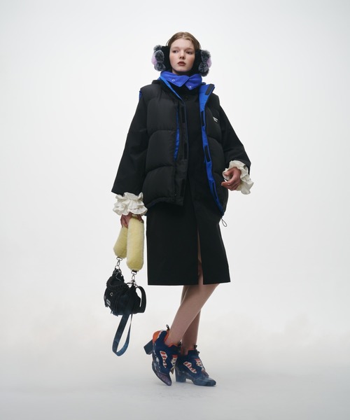 NON TOKYO（ノントーキョー）の「NON TOKYO/ノントーキョー/リバーシブルダウンベスト（ダウンベスト・レディース・ブラック/ブルー/ピンク・1/2）」の19枚目の写真