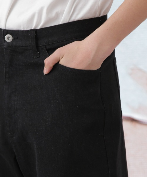 Apo(s)ture(アポスチャー)の「LUCAS-007/デニムアンクルワイドパンツ(デニムパンツ・メンズ・ブラック/ネイビー・XS/XL/L/M/S)」の13枚目の写真