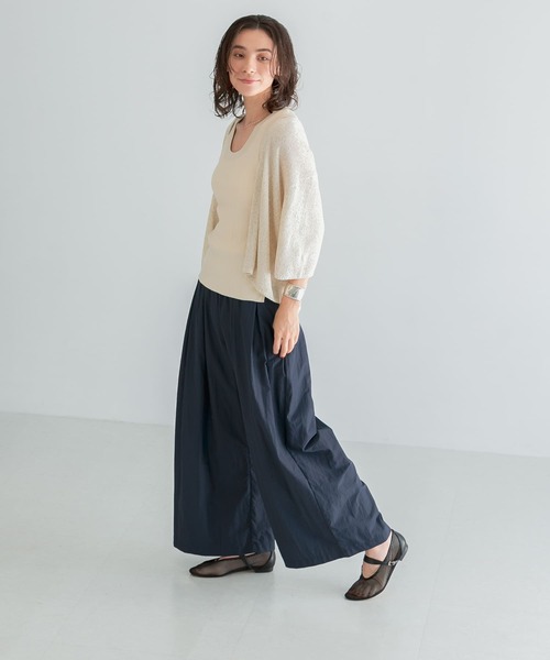 URBAN RESEARCH（アーバンリサーチ）の「『UR TECH』ギャザーワイドパンツ（その他パンツ・レディース・ライトグレー/ブラック/ベージュ系その他/ネイビー・FREE）」の17枚目の写真