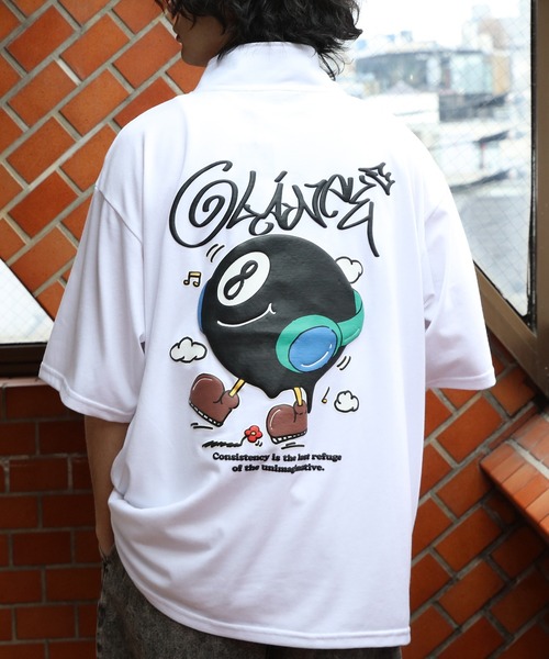 ビリヤード セール】ビリヤード発砲プリントハーフジップ（Tシャツ