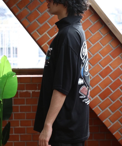 ビリヤード セール】ビリヤード発砲プリントハーフジップ（Tシャツ