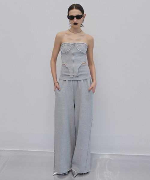 JOSE MOON 黒 ビスチェ JOSE MOON（ジョゼムーン）の「PIGMENT SWEAT BUSTIER
