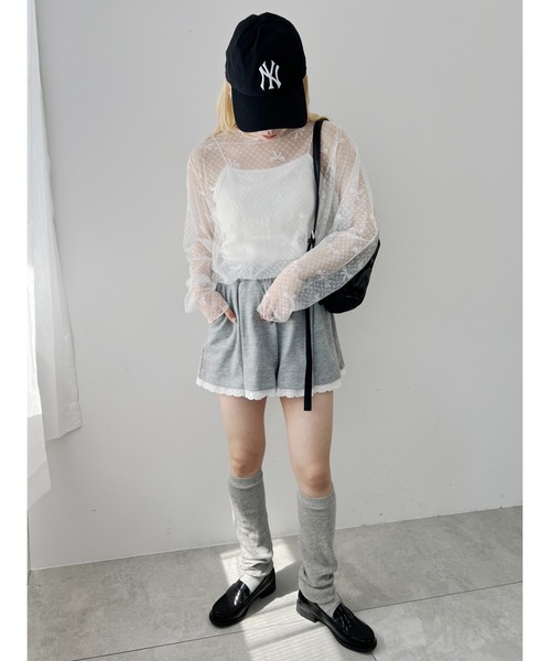 WC（ダブル シー）の「リボンチュールビッグトップス（Tシャツ/カットソー・レディース・ブラック/ピンク/ホワイト・FREE）」の5枚目の写真