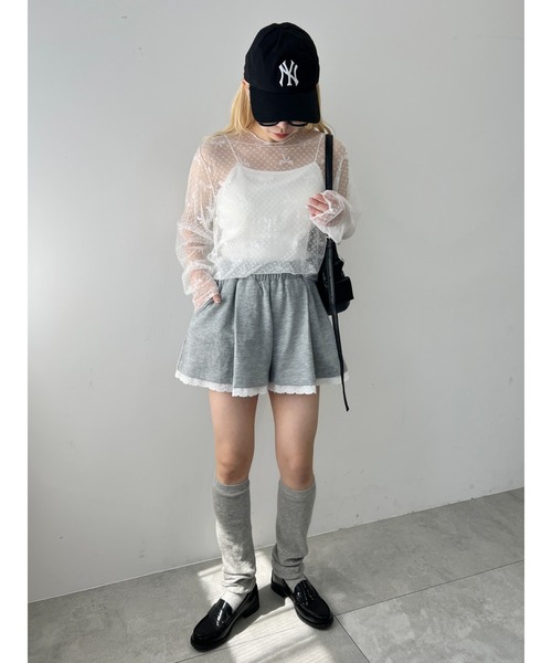 WC（ダブル シー）の「リボンチュールビッグトップス（Tシャツ/カットソー・レディース・ブラック/ピンク/ホワイト・FREE）」の8枚目の写真