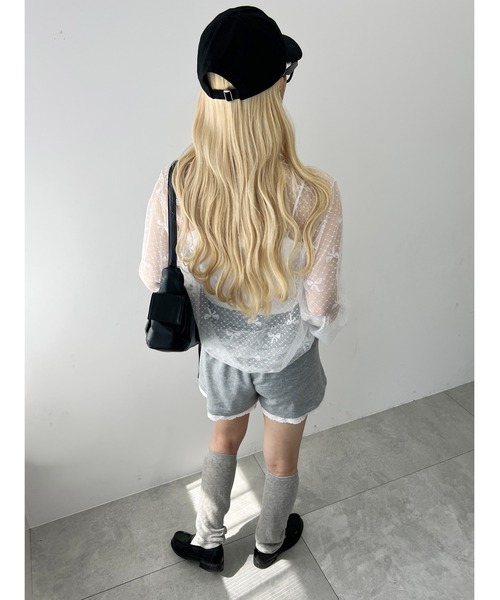 WC（ダブル シー）の「リボンチュールビッグトップス（Tシャツ/カットソー・レディース・ブラック/ピンク/ホワイト・FREE）」の9枚目の写真