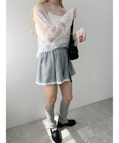 WC（ダブル シー）の「リボンチュールビッグトップス（Tシャツ/カットソー・レディース・ブラック/ピンク/ホワイト・FREE）」の10枚目の写真