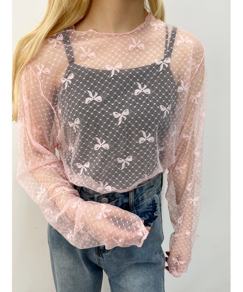 WC（ダブル シー）の「リボンチュールビッグトップス（Tシャツ/カットソー・レディース・ブラック/ピンク/ホワイト・FREE）」の20枚目の写真