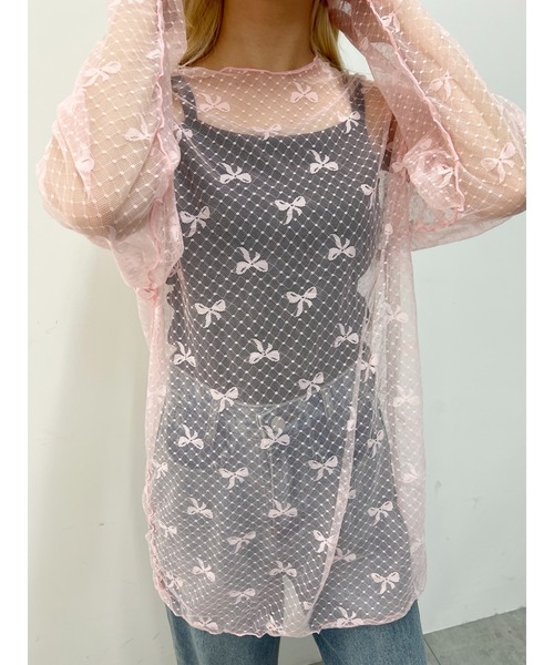 WC（ダブル シー）の「リボンチュールビッグトップス（Tシャツ/カットソー・レディース・ブラック/ピンク/ホワイト・FREE）」の21枚目の写真