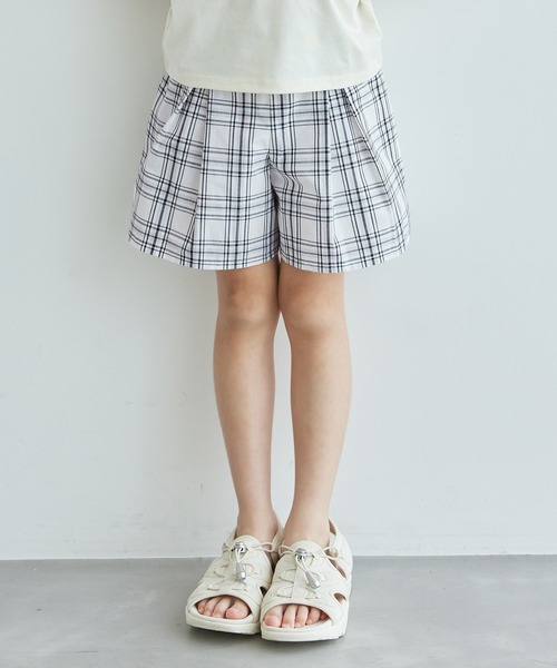 セール】【KIDS】チェック柄タックパンツ/セットアップ対応