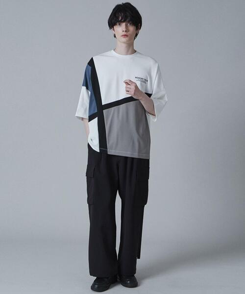 LUCY（ルーシー）の「LUCY/ドルマンポンチカラーブロックT（Tシャツ/カットソー・メンズ・ベージュ/ブルー・LARGE/MEDIUM）」の15枚目の写真