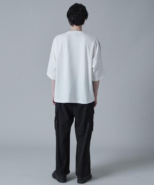 LUCY（ルーシー）の「LUCY/ドルマンポンチカラーブロックT（Tシャツ/カットソー・メンズ・ベージュ/ブルー・LARGE/MEDIUM）」の19枚目の写真