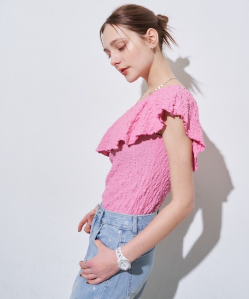 MOCOA'S(モコアズ)の「マルチWAYノースリオフショルトップス(Tシャツ/カットソー・レディース・ブラック/ピンク/ホワイト・FREE)」の21枚目の写真