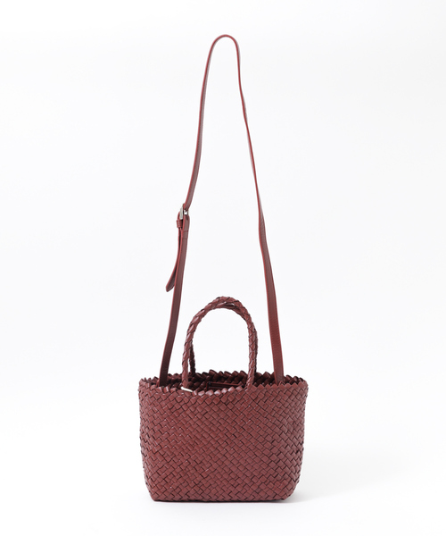 DRAGON(ドラゴン)の「【DRAGON/ドラゴン】 MINI INSIDE OUT レザーメッシュ2WAYバッグ(ショルダーバッグ・レディース・ブラック/ボルドー・フリー)」の3枚目の写真