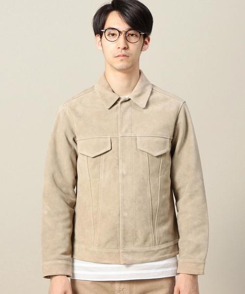 BEAUTY&YOUTH UNITED ARROWS（ビューティーアンドユースユナイテッドアローズ）の「BY カウスエード Gジャケット◆（ブルゾン・メンズ・ベージュ・SMALL/MEDIUM/LARGE）」の3枚目の写真