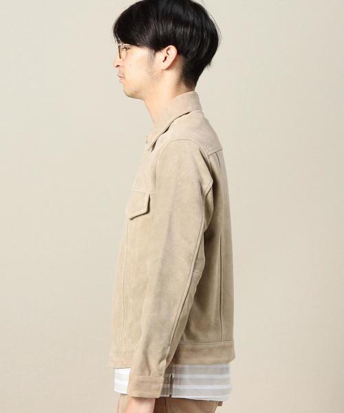 BEAUTY&YOUTH UNITED ARROWS（ビューティーアンドユースユナイテッドアローズ）の「BY カウスエード Gジャケット◆（ブルゾン・メンズ・ベージュ・SMALL/MEDIUM/LARGE）」の4枚目の写真