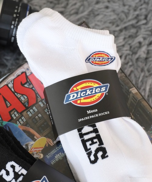 Dickies（ディッキーズ）の「Dickies/ディッキーズ DK A 3P ロゴ刺繍底パイル 靴下 3足セット 2026年春夏（ソックス/靴下・メンズ・ブラック/ホワイト・25-27CM）」の7枚目の写真