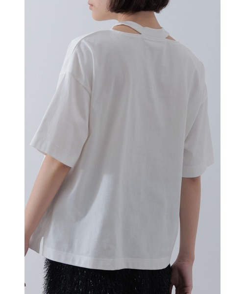 Limue(リミュ)の「カッティングデザインカットソー(Tシャツ/カットソー・レディース・カーキ/ブラック/ホワイト・FREE)」の9枚目の写真