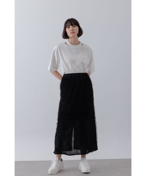Limue(リミュ)の「カッティングデザインカットソー(Tシャツ/カットソー・レディース・カーキ/ブラック/ホワイト・FREE)」の11枚目の写真
