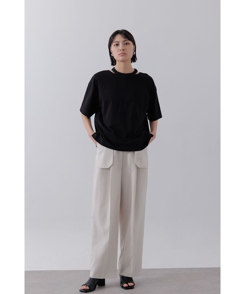 セール】カッティングデザインカットソー（Tシャツ/カットソー