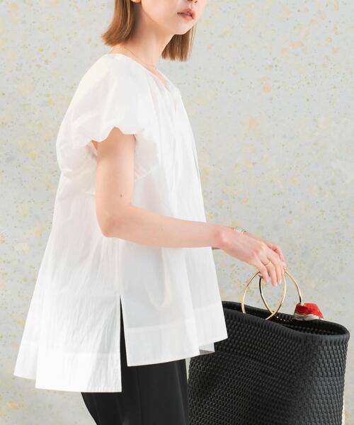 URBAN RESEARCH ROSSO WOMEN(アーバンリサーチ ロッソ)の「バルーンスリーブブラウス(シャツ/ブラウス・レディース・ホワイト/ブラック系その他/オレンジ・FREE)」の2枚目の写真