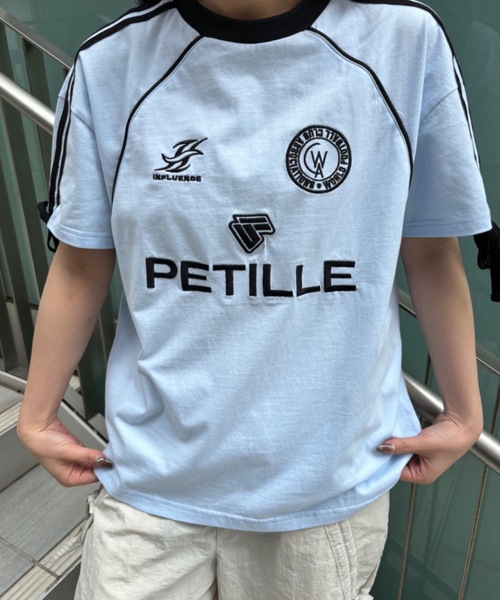 Birthday room(バースデイルーム)の「サイドラインゲームTシャツ(Tシャツ/カットソー・レディース・ホワイト/ライトブルー/ネイビー・FREE)」の9枚目の写真