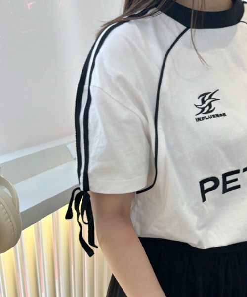 Birthday room(バースデイルーム)の「サイドラインゲームTシャツ(Tシャツ/カットソー・レディース・ホワイト/ライトブルー/ネイビー・FREE)」の14枚目の写真