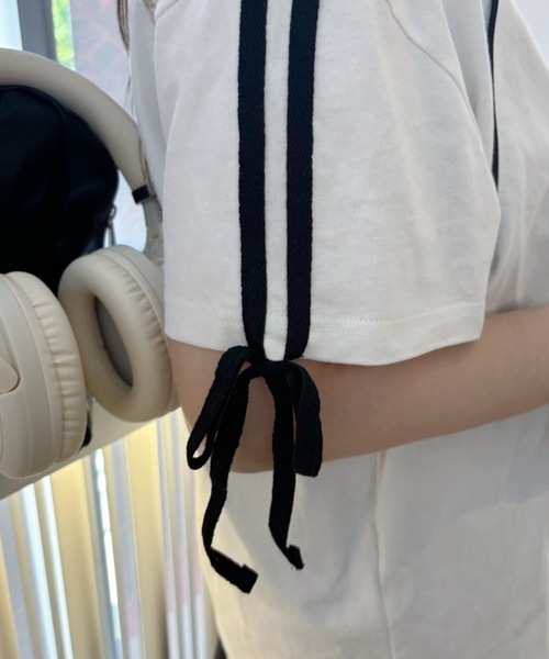 Birthday room(バースデイルーム)の「サイドラインゲームTシャツ(Tシャツ/カットソー・レディース・ホワイト/ライトブルー/ネイビー・FREE)」の13枚目の写真