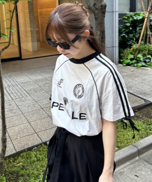 Birthday room(バースデイルーム)の「サイドラインゲームTシャツ(Tシャツ/カットソー・レディース・ホワイト/ライトブルー/ネイビー・FREE)」の12枚目の写真