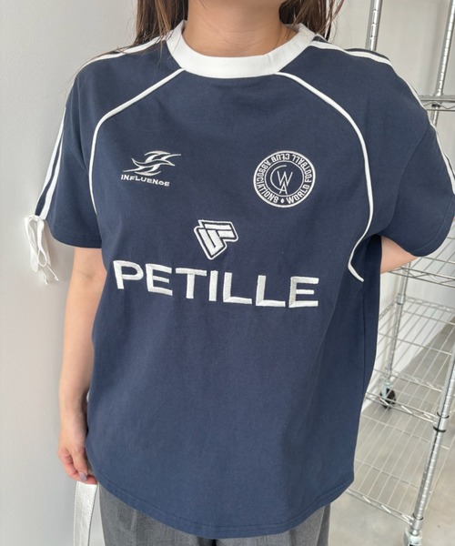Birthday room(バースデイルーム)の「サイドラインゲームTシャツ(Tシャツ/カットソー・レディース・ホワイト/ライトブルー/ネイビー・FREE)」の18枚目の写真