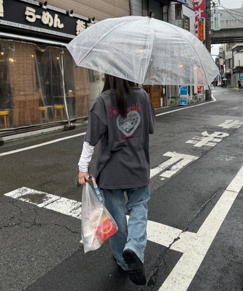 nemne store（ネンネストア）の「【サイズアソート(オーバーサイズ・クロップトサイズ)】ピグメントTシャツ（Tシャツ/カットソー・レディース・ブルー/スミクロ/レッド/ネイビー系1/ネイビー系2/ブラック系その他/ブラック系その他2・LARGE/MEDIUM/SMALL/X-SMALL/X-LARGE）」の21枚目の写真