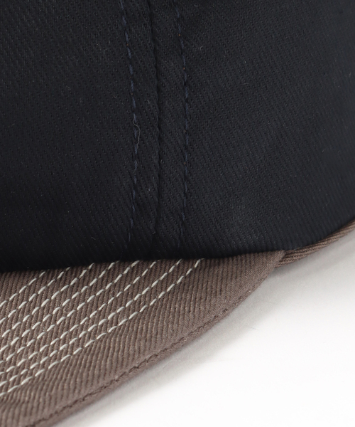 Nigel Cabourn(ナイジェルケーボン)の「NIGEL CABOURN / ナイジェルケーボン BASEBALL CAP COTTON TWILL(キャップ・メンズ・ネイビー/ライトグレー・MEDIUM/LARGE)」の12枚目の写真
