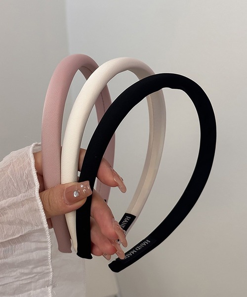 LAFFMO（ラフモ）の「ぷっくりカチューシャ（カチューシャ・レディース・オフホワイト/ブラック/ピンク・F）」の4枚目の写真