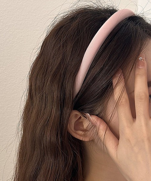 LAFFMO（ラフモ）の「ぷっくりカチューシャ（カチューシャ・レディース・オフホワイト/ブラック/ピンク・F）」の5枚目の写真